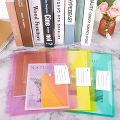 12pcs A4 Binder Pocket with Label for Organization