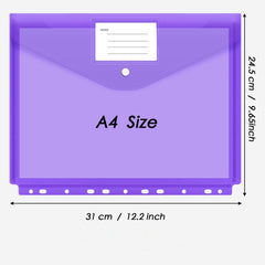12pcs A4 Binder Pocket with Label for Organization