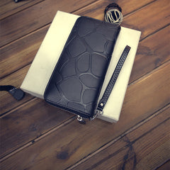 Stone Pattern Long Coin Purse Zipper Wallet