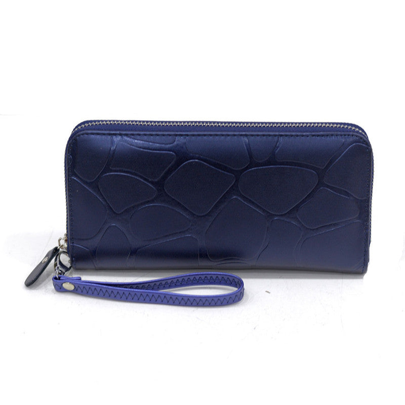 Stone Pattern Long Coin Purse Zipper Wallet