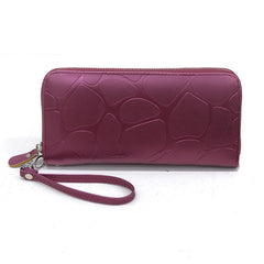 Stone Pattern Long Coin Purse Zipper Wallet
