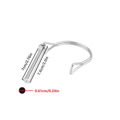 2pcs Stainless Steel 316 PTO Pin Round Arch Wire Shaft Locking Lock Pin