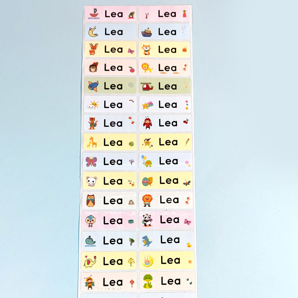 Personalized Name Stickers School Label Colorful