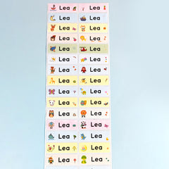Personalized Name Stickers School Label Colorful