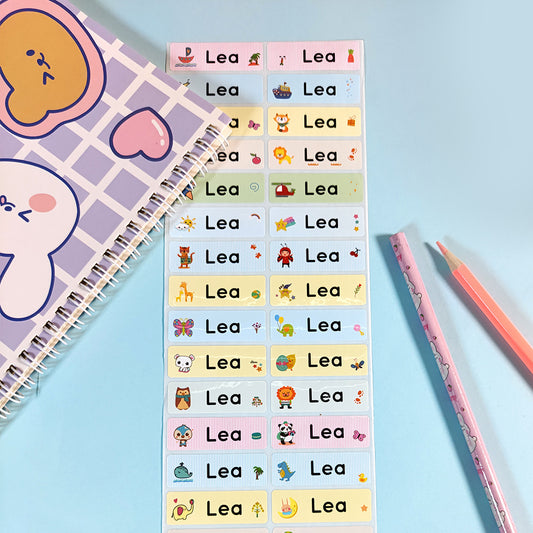 Personalized Name Stickers School Label Colorful