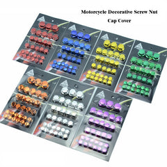 30pcs Motorcycle Head Screw Nut Electroplated Cap Cover Set