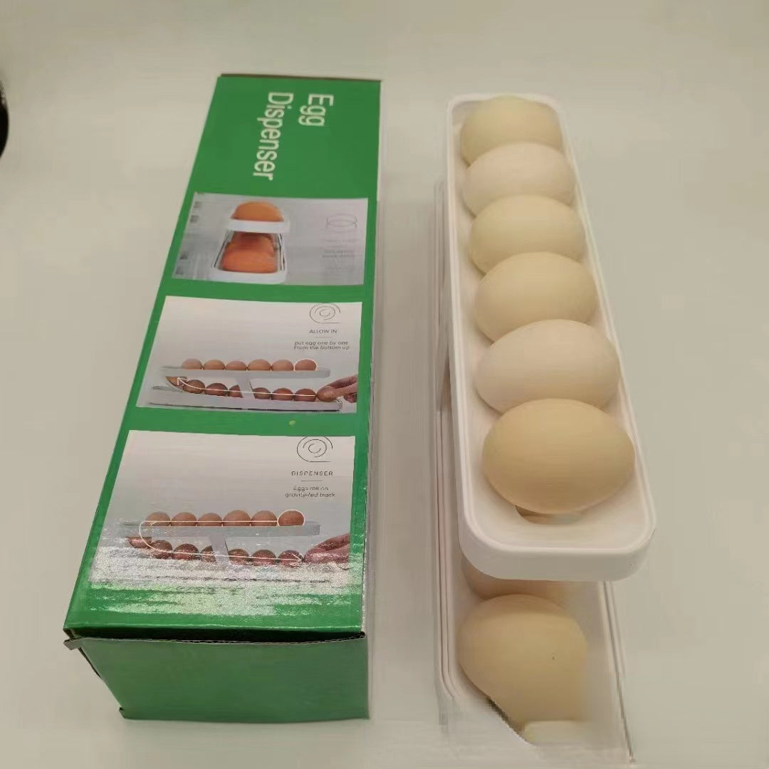 Rolling Egg Dispenser Holder Fridge Storage