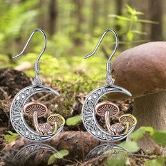 Mushroom Moon Earrings Women Girls Birthday Christmas