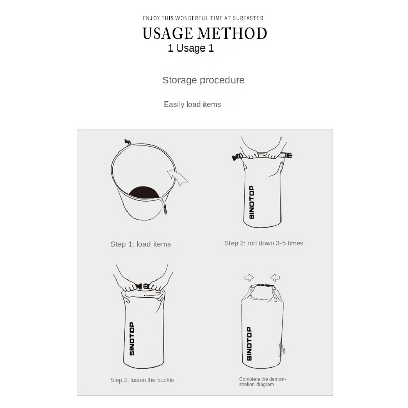 Waterproof PVC Bucket Bag for Outdoor Sports