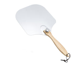 Metal Pizza Peel With Wooden Long Handle Kitchen Tools