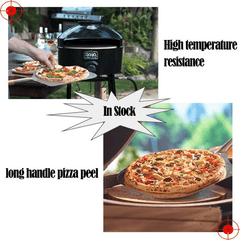 Metal Pizza Peel With Wooden Long Handle Kitchen Tools