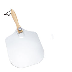 Metal Pizza Peel With Wooden Long Handle Kitchen Tools