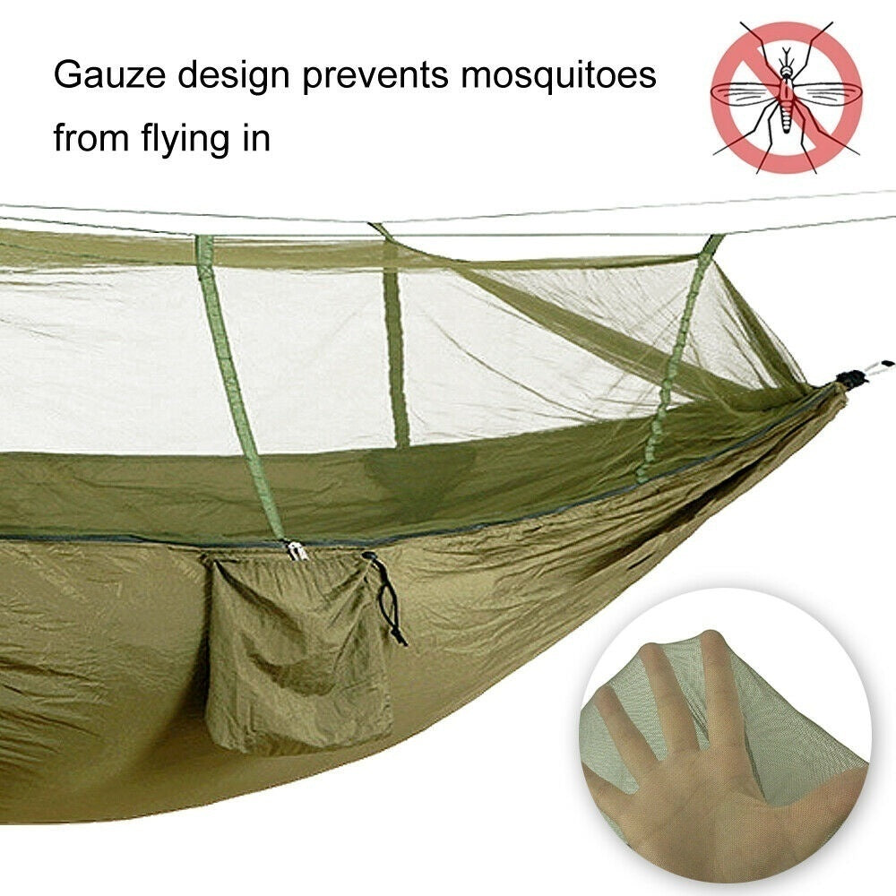Portable Camping Hammock with Mosquito Net - Backpacking Travel