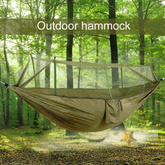 Portable Camping Hammock with Mosquito Net - Backpacking Travel