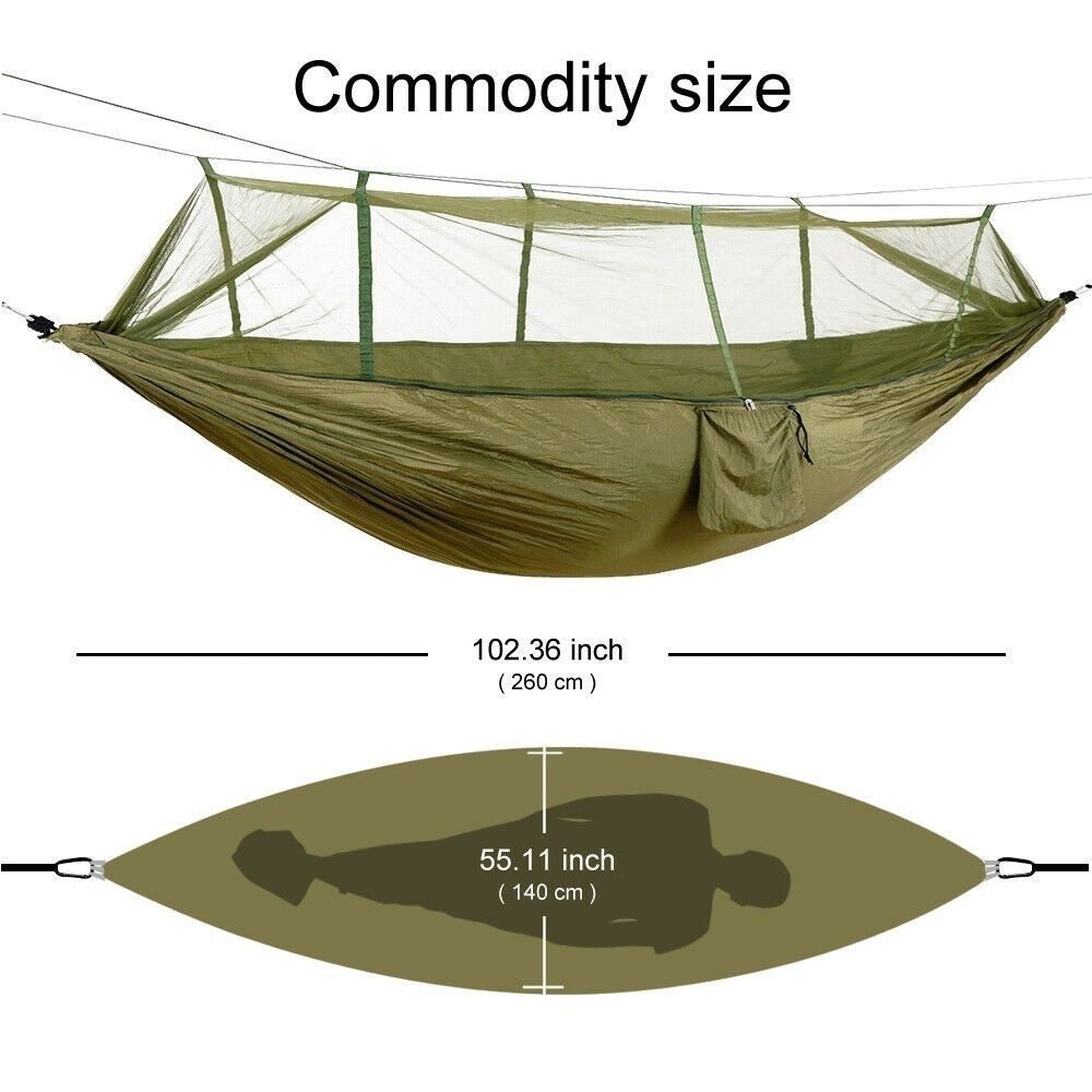 Portable Camping Hammock with Mosquito Net - Backpacking Travel