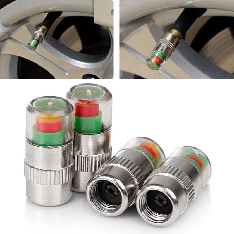 Tire Pressure Gauge Sensor with Alarm Monitoring Valve Cover