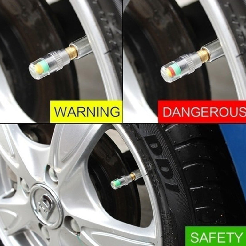 Tire Pressure Gauge Sensor with Alarm Monitoring Valve Cover