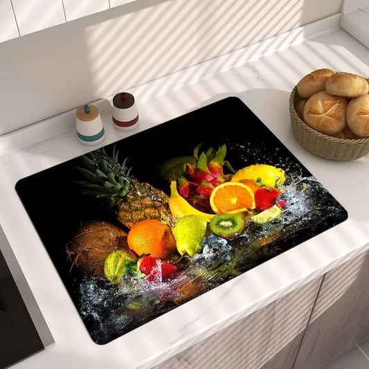 Dish Drying Mat Diatom Mud Kitchen Countertop Drain Pad