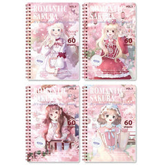 A5 Lined Men's Women's Diaries Hardcover Writing Notebook Cartoon Cover Notebook