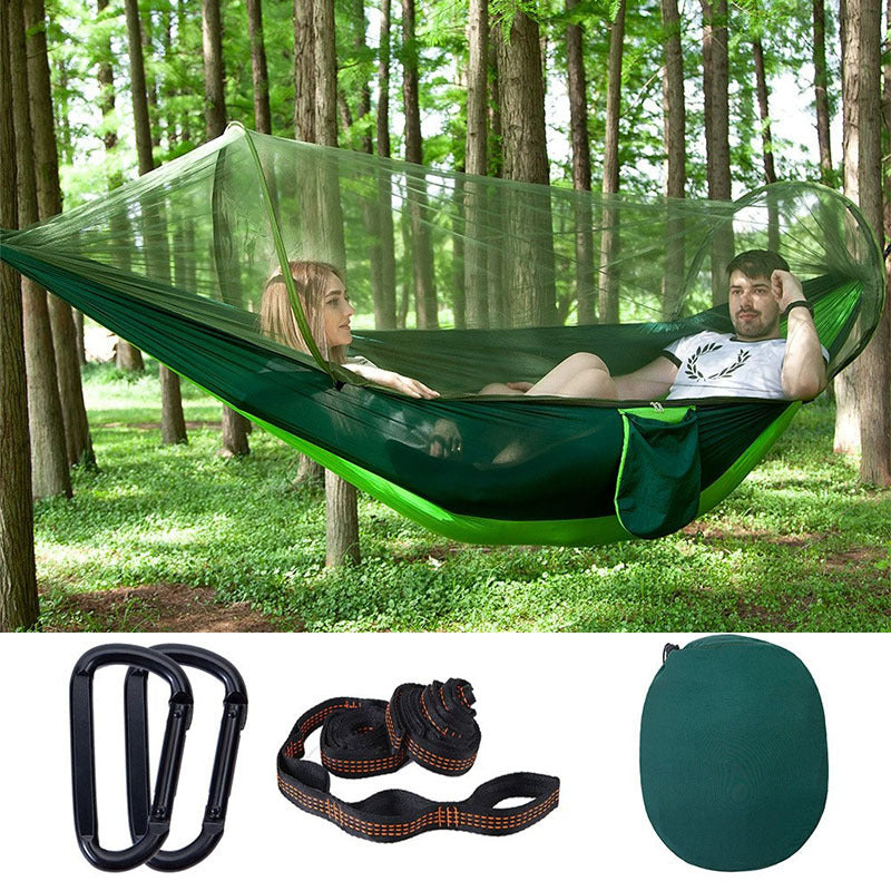 Portable Mosquito-Proof Sunshade Hammock for Camping