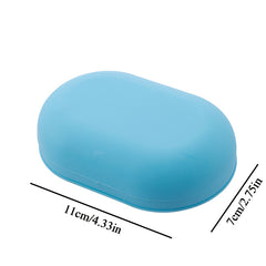 Oval Plastic Soap Box With Lid - Soap Dish Saver Waterproof Travel Case
