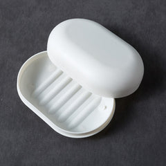 Oval Plastic Soap Box With Lid - Soap Dish Saver Waterproof Travel Case