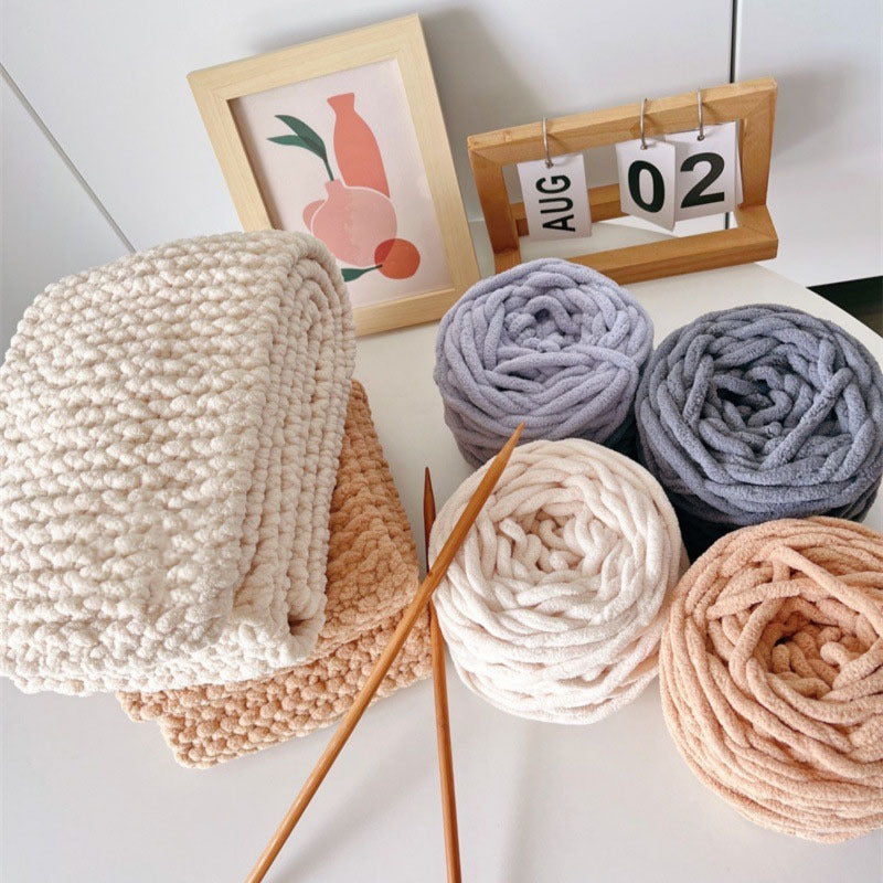 Soft Woolen Thread for Crocheting & Knitting DIY - Ice Strip Thread