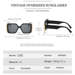 Square Sunglasses Vintage UV400 Sun Shades for Men Women