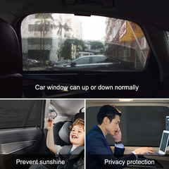 2pcs Car Side Window Sunshade UV Protection Mesh Visor Curtain