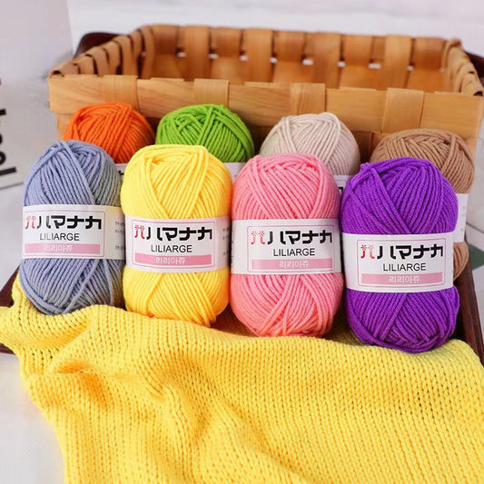 6 Rolls Soft Comfortable Knitting Yarn Skeins Assorted Colors for Crocheting