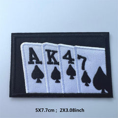 4pcs Punk Embroidered DIY Stickers for Assault Jacket