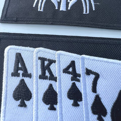 4pcs Punk Embroidered DIY Stickers for Assault Jacket