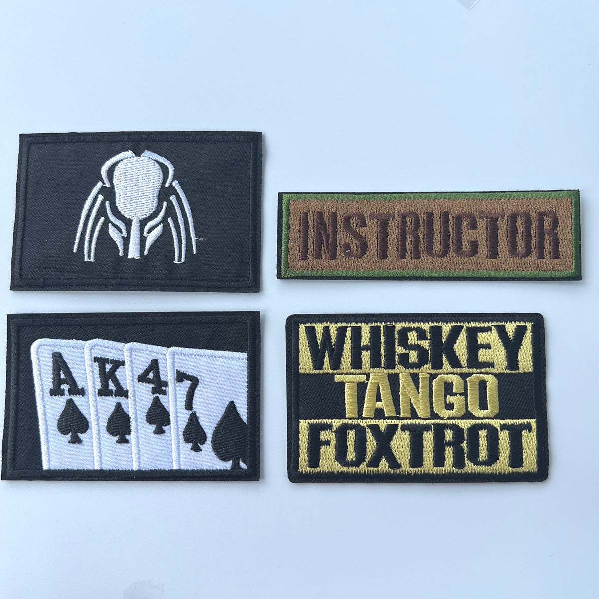 4pcs Punk Embroidered DIY Stickers for Assault Jacket