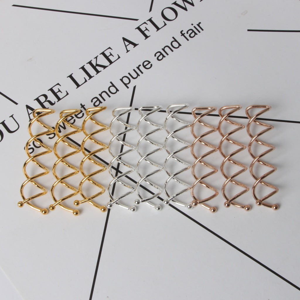 3pcs Golden Hair Pin Bun Style Maker Pins