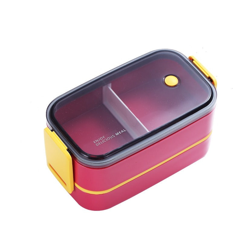 1 2 Layer Lunch Box Microwave Portable Leakproof Food Container