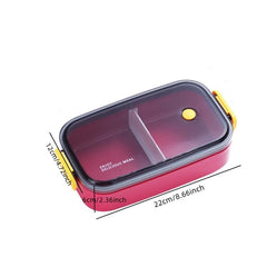 1 2 Layer Lunch Box Microwave Portable Leakproof Food Container