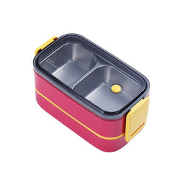 1 2 Layer Lunch Box Microwave Portable Leakproof Food Container