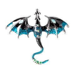 4pcs Enameled Dragon Brooch Retro Animal Pin Jewelry for Men