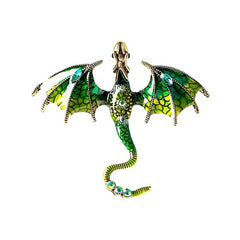 4pcs Enameled Dragon Brooch Retro Animal Pin Jewelry for Men