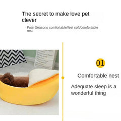 Cozy Banana Cat Bed Snuggly Cave For Your Furry