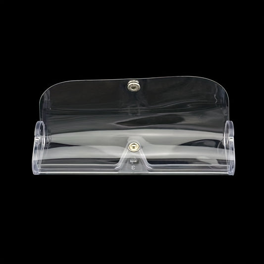 Transparent PVC Snap-On Sunglasses Box, Travel Glasses Storage