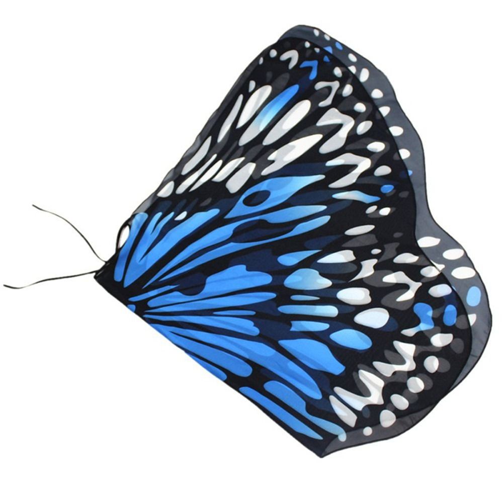 Colorful Butterfly Wings Shawl Thin Chiffon Poncho Scarf Child Cosplay