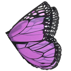Colorful Butterfly Wings Shawl Thin Chiffon Poncho Scarf Child Cosplay
