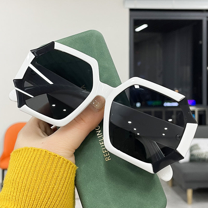 Oversized Polygon Sunglasses UV400 Sun Shades