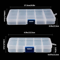 Adjustable Storage Box Jewelry Beads Charms Organizer Container DIY Craft