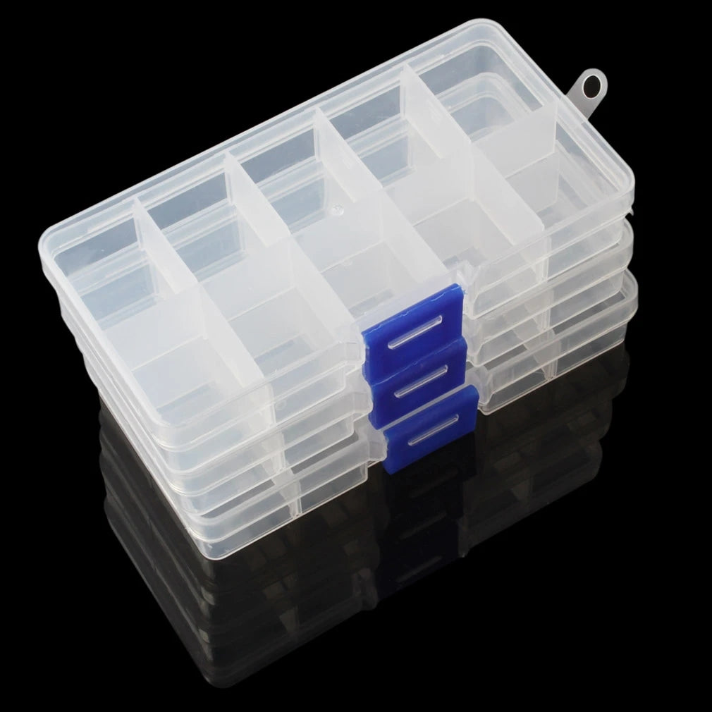 Adjustable Storage Box Jewelry Beads Charms Organizer Container DIY Craft
