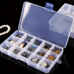 Adjustable Storage Box Jewelry Beads Charms Organizer Container DIY Craft