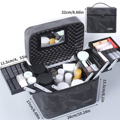 Women PU Travel Toiletry Bag Large Cosmetic Case Beauty Storage