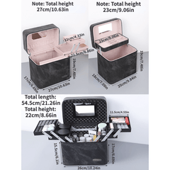 Women PU Travel Toiletry Bag Large Cosmetic Case Beauty Storage