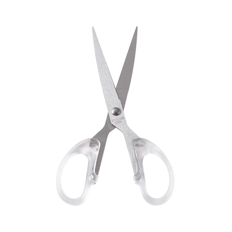3pcs Set Safety Art Scissors Transparent Stainless Steel Household Scissors